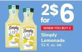 Safeway Simply Lemonade offer