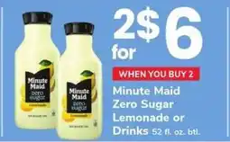 Safeway Minute Maid Zero Sugar Lemonade or Drinks offer