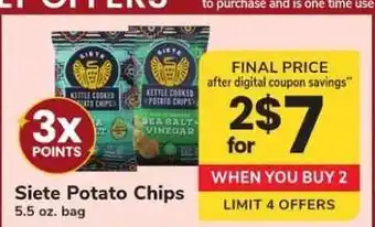 Safeway Siete Potato Chips offer