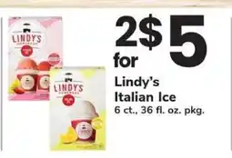 Safeway Lindy's Italian Ice offer
