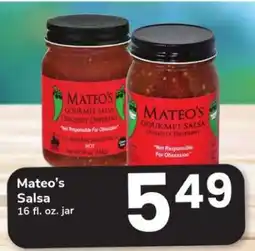 Safeway Mateo’s Salsa offer