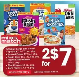 Safeway Kellogg's Large Size Cereal offer