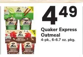Safeway Quaker Express Oatmeal offer