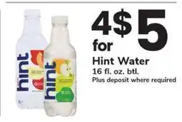 Safeway HINT Water offer