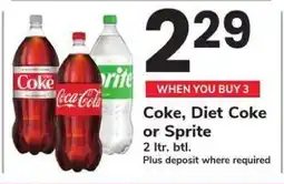 Safeway Coke, Diet Coke Or Sprite offer