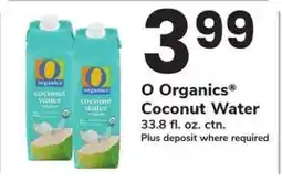 Safeway O Organics Coconut Water offer
