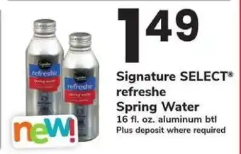 Safeway Signature SELECT refreshe Spring Water offer