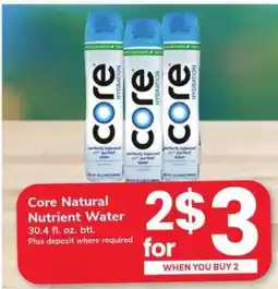 Safeway Core Natural Nutrient Water offer