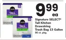 Safeway Signature SELECT Tall Kitchen Drawstring Trash Bag offer