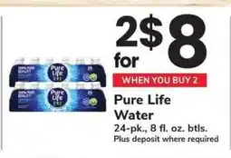 Safeway Pure Life Water offer