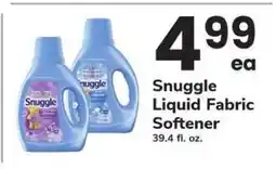 Safeway Snuggle Liquid Fabric Softener offer