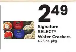 Safeway Signature Select Water Crackers offer