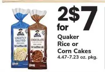 Safeway Quaker Rice or Corn Cakes offer