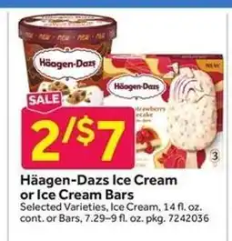 Stop&Shop Häagen-Dazs Ice Cream or Ice Cream Bars offer
