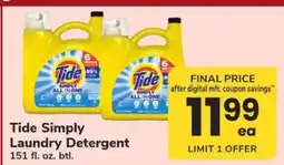 Safeway Tide Simply Laundry Detergent offer