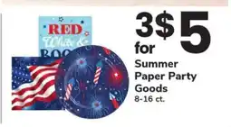 Safeway Summer Paper Party Goods offer