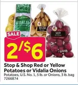 Stop&Shop Stop & Shop Red or Yellow Potatoes or Vidalia Onions offer