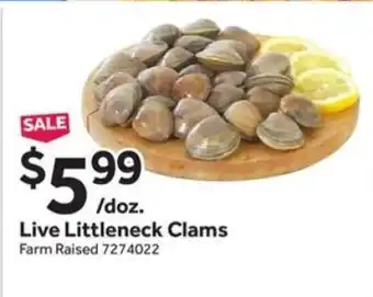 Stop&Shop Live Littleneck Clams offer