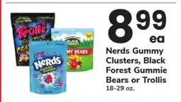 Safeway Nerds Gummy Clusters, Black Forest Gummie Bears or Trollis offer