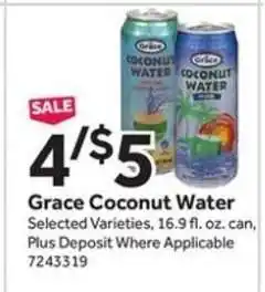 Stop&Shop Grace Coconut Water offer