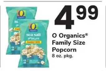 Safeway O Organics Family Size Popcorn offer