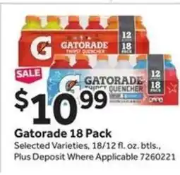 Stop&Shop Gatorade 18 Pack offer