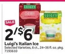 Stop&Shop Luigi's Italian Ice offer