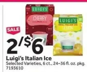 Stop&Shop Luigi's Italian Ice offer