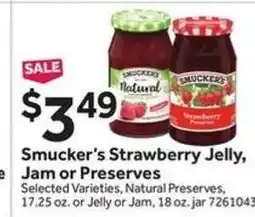 Stop&Shop Smucker’s Strawberry Jelly, Jam or Preserves offer