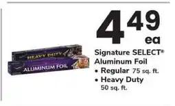 Safeway Signature SELECT Aluminum Foil offer