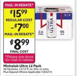 Stop&Shop Michelob Ultra 12 Pack offer