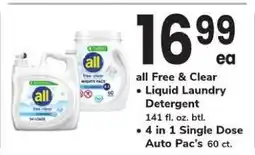 Safeway all Free & Clear offer