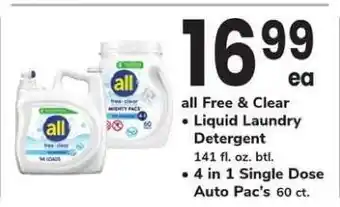 Safeway all Free & Clear offer