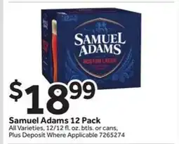 Stop&Shop Samuel Adams 12 Pack offer