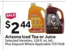 Stop&Shop Arizona Iced Tea or Juice offer