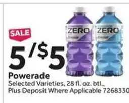 Stop&Shop Powerade offer