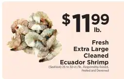 ShopRite Fresh Extra Large Cleaned Ecuador Shrimp offer