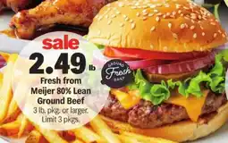 Meijer Meijer 80% Lean Ground Beef offer