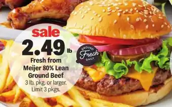 Meijer Meijer 80% Lean Ground Beef offer