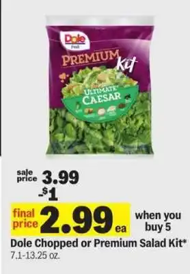 Meijer Dole Chopped or Premium Salad Kit offer