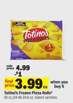 Meijer Totino's Frozen Pizza Rolls offer