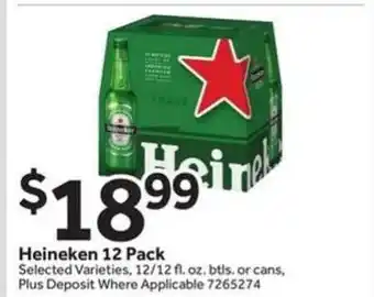 Stop&Shop Heineken 12 Pack offer