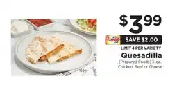 ShopRite Quesadilla offer