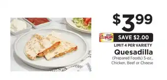 ShopRite Quesadilla offer