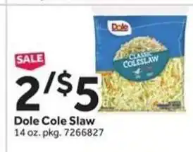 Stop&Shop Dole Cole Slaw offer