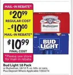 Stop&Shop Bud Light 18 Pack offer