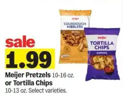 Meijer Meijer Pretzels or Tortilla Chips offer