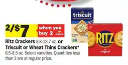 Meijer Ritz Crackers or Triscuit or Wheat Thins Crackers offer