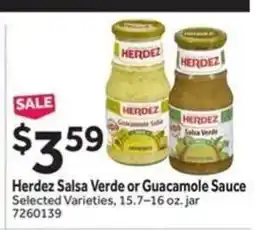 Stop&Shop Herdez Salsa Verde or Guacamole Sauce offer
