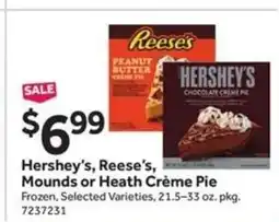 Stop&Shop Hershey's, Reese's, Mounds or Heath Crème Pie offer